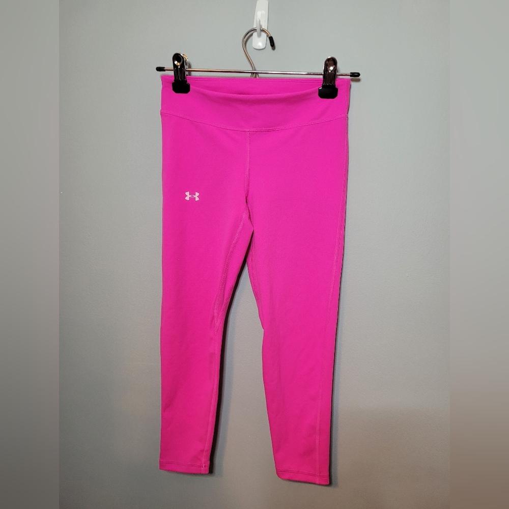 Under Armour Pink Leggings Athletic Stretch Bottoms